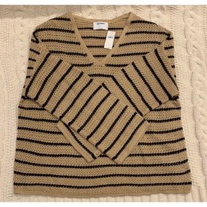 Old Navy Striped V Neck Sweater NEW with tags